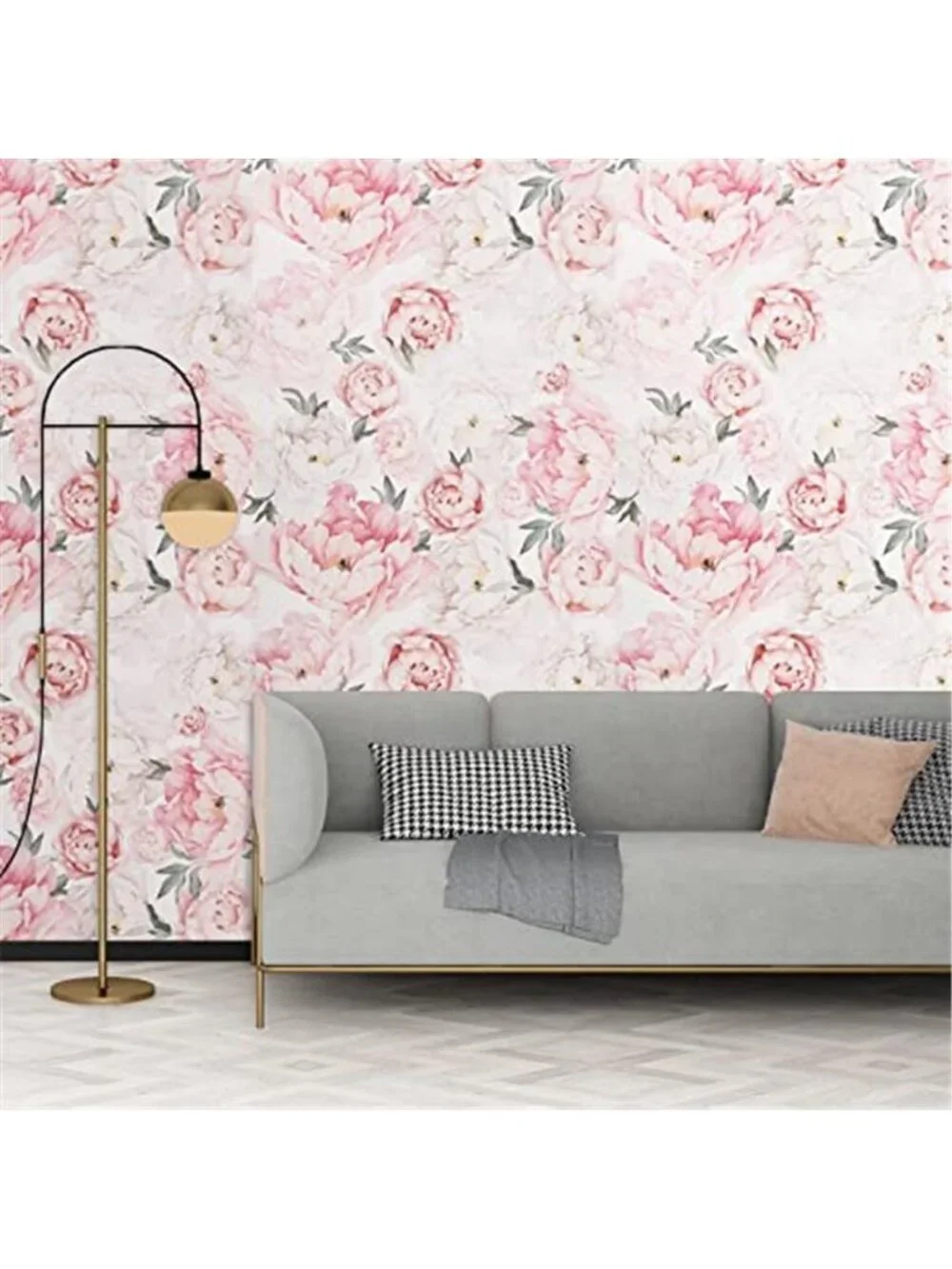 Pink Floral Peel and Stick Wallpaper Self Adhesive Removable Contact Paper Vinyl